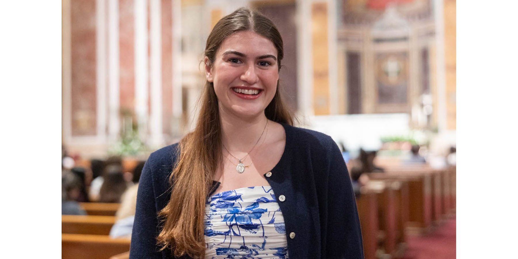 Woman’s faith journey fortified by chance encounter while walking, and friends joining her at Mass