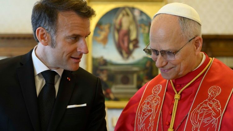 Léon XIV reçoit Emmanuel Macron au Vatican